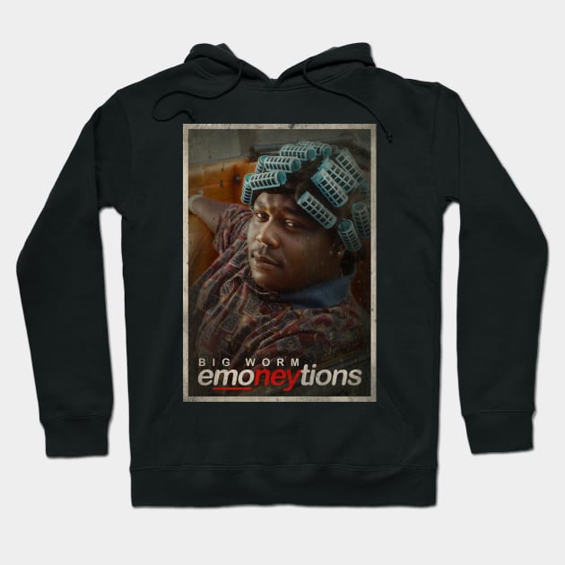 Big Worm Vintage Hoodie by Testeemoney Artshop